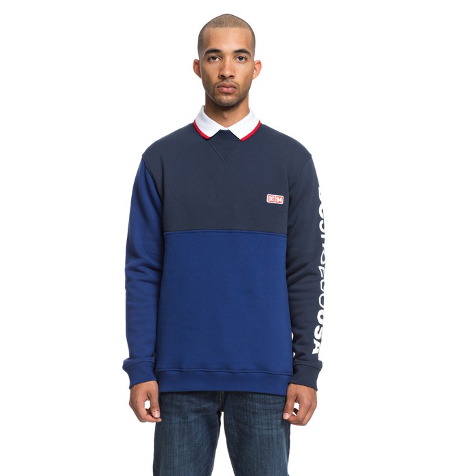 dcshoes, Men's Clewiston Sweatshirt, SODALITE BLUE (byb0) 0 Men's Clewiston Sweatshirt Blue EDYFT03404 DC Shoes