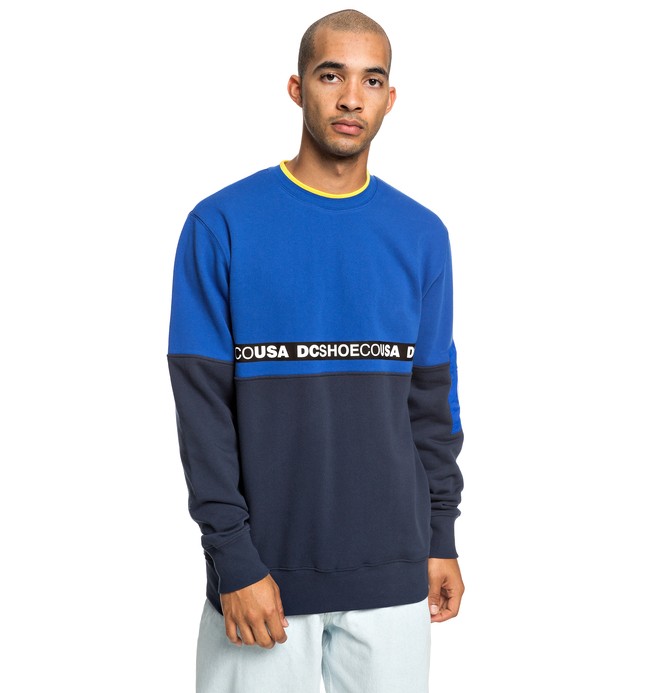 dcshoes, Simmons Sweatshirt, NAUTICAL BLUE (bqr0) 0 Simmons Sweatshirt Blue EDYFT03419 DC Shoes