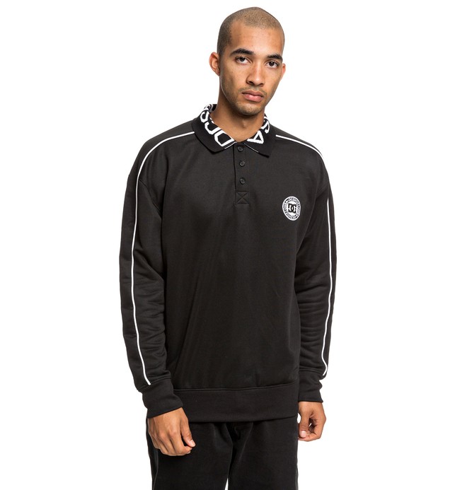 dcshoes, Springhill - Polo Sweatshirt for Men, BLACK (kvj0) 0 Springhill - Polo Sweatshirt for Men Black EDYFT03420 DC Shoes