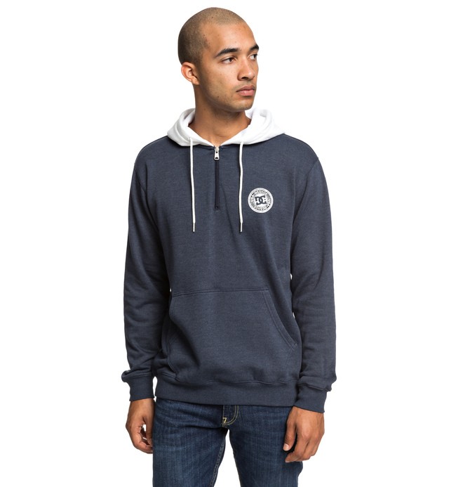 dcshoes, Rebel - Sweat à capuche demi-zip pour Homme, BLACK IRIS (btl0) 0 Rebel - Sweat à capuche demi-zip pour Homme Bleu EDYFT03433 DC Shoes