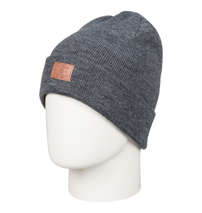 dcshoes, Men's Label Cuff Beanie, HEATHER PEWTER (bev0) 0 Men's Label Cuff Beanie EDYHA03033 DC Shoes