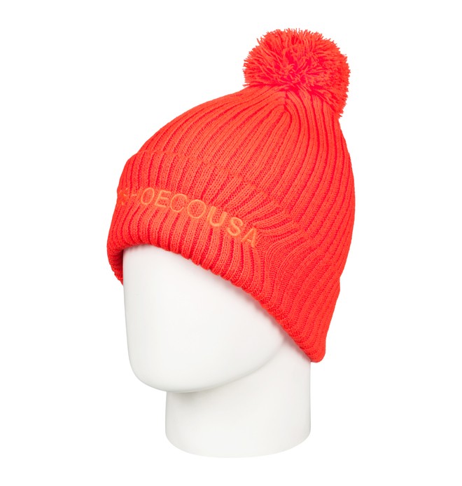 dcshoes, Trilogy 2 Pom-Pom Beanie, FIERY CORAL (mkz0) 0 Trilogy 2 Pom-Pom Beanie Pink EDYHA03078 DC Shoes
