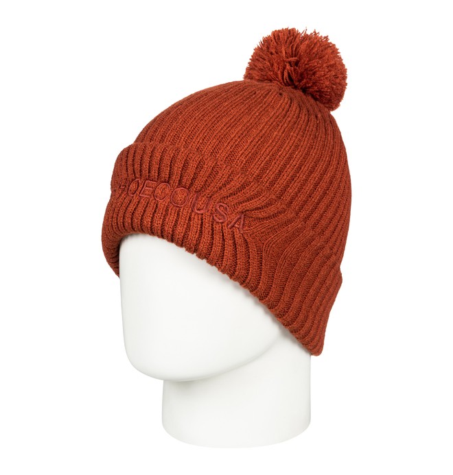 dcshoes, Trilogy 2 Pom-Pom Beanie, HOT SAUCE (mnw0) 0 Trilogy 2 Pom-Pom Beanie Pink EDYHA03078 DC Shoes