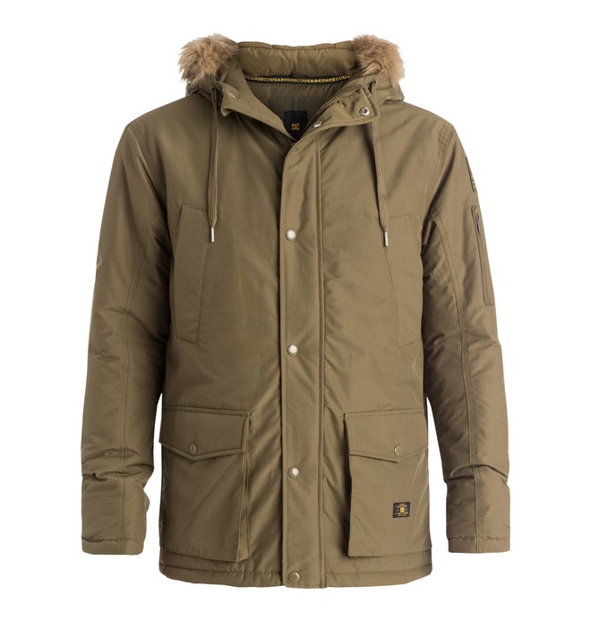 dcshoes, Men's Enderby Snorkel Parka Jacket, MILITARY OLIVE (cqw0) 0 Men's Enderby Snorkel Parka Jacket EDYJK03034 DC Shoes
