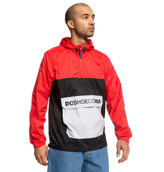 dcshoes, Sedgefield Water Resistant Hooded Anorak, RACING RED (rqr0) 0 Sedgefield Water Resistant Hooded Anorak Red EDYJK03167 DC Shoes
