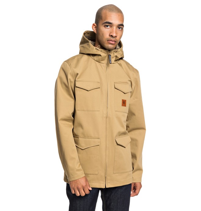 dcshoes, Mastaford Water-Resistant Hooded Field Jacket, KHAKI (clm0) 0 Mastaford Water-Resistant Hooded Field Jacket Brown EDYJK03196 DC Shoes