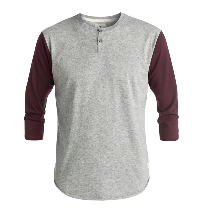 dcshoes, Men's Basic DC 3/4 Sleeve Tee, HEATHER GREY (knfh) 0 Men's Basic DC 3/4 Sleeve Tee EDYKT03270 DC Shoes