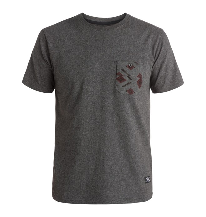 dcshoes, Lubbock - Tee-Shirt à poche, HEATHER CHARCOAL ETHNIC PRINT (kte1) 0 Lubbock - Tee-Shirt à poche EDYKT03273 DC Shoes