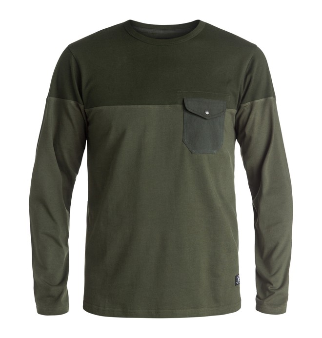 dcshoes, Hombres Camiseta de Manga Larga Rockcliff, DARK OLIVE (csn0) 0 Hombres Camiseta de Manga Larga Rockcliff EDYKT03275 DC Shoes