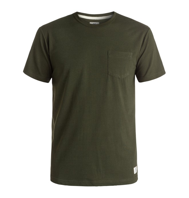 dcshoes, Men's Basic DC Pocket Tee, DARK OLIVE (csn0) 0 Men's Basic DC Pocket Tee EDYKT03291 DC Shoes