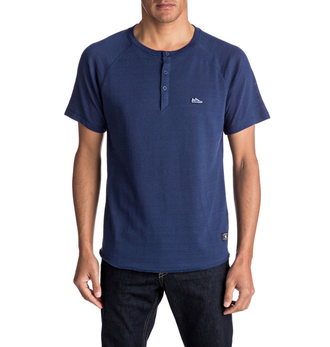 dcshoes, Derry Stokes Raglan - T-shirt col boutonné, SUMMER BLUES (bra0) 0 Derry Stokes Raglan - T-shirt col boutonné EDYKT03335 DC Shoes