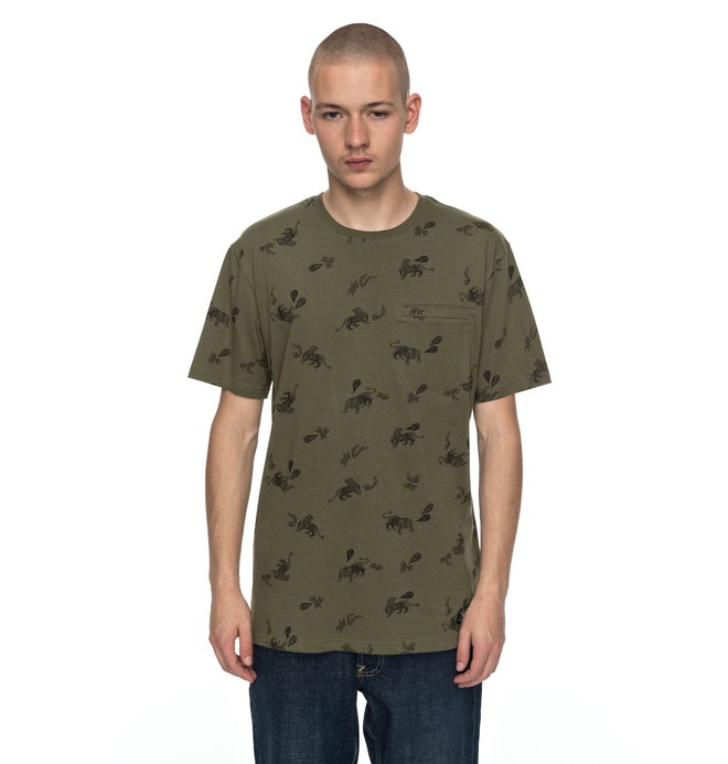 dcshoes, Pilkington - T-Shirt, VINTAGE GREEN TIGER AMBUSH (gzj6) 0 Pilkington - T-Shirt Green EDYKT03358 DC Shoes