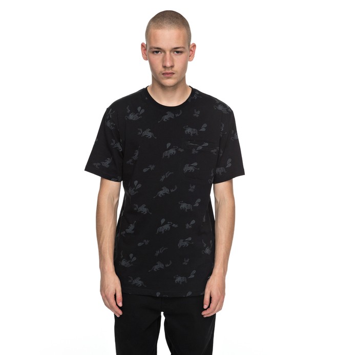 dcshoes, Pilkington - T Shirt, BLACK TIGER AMBUSH (kvj6) 0 Pilkington - T Shirt Noir EDYKT03358 DC Shoes