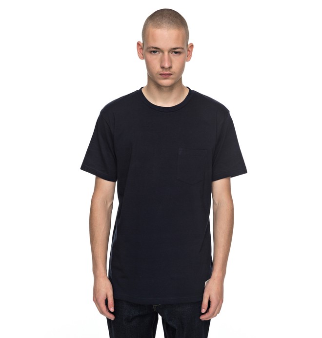 dcshoes, Basic - T shirt avec poche, DARK INDIGO (byj0) 0 Basic - T shirt avec poche Bleu EDYKT03360 DC Shoes