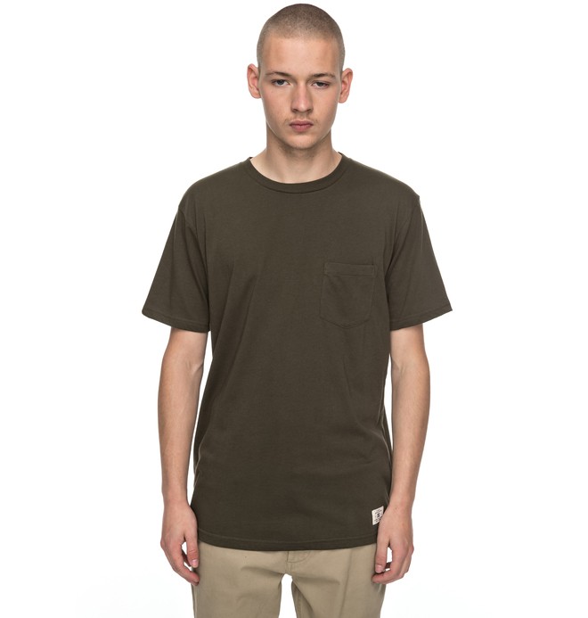 dcshoes, Basic - Pocket T-Shirt, FATIGUE GREEN (cqy0) 0 Basic - Pocket T-Shirt Brown EDYKT03360 DC Shoes