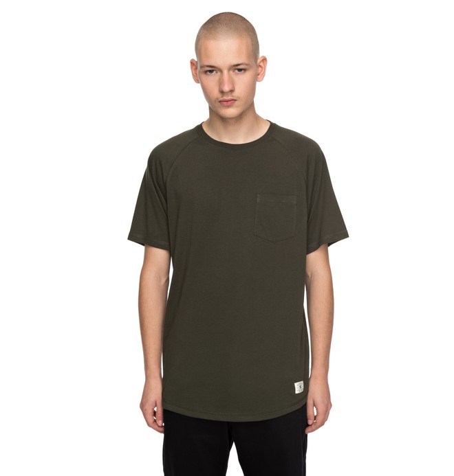 dcshoes, Hombres Camiseta Raglan con Bolsillo Basic, FOREST NIGHT (csn0) 0 Hombres Camiseta Raglan con Bolsillo Basic EDYKT03369 DC Shoes