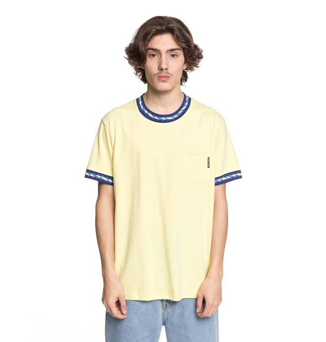 dcshoes, Men's Dunbar Pocket Tee, LEMON MERINGUE (yzl0) 0 Men's Dunbar Pocket Tee Yellow EDYKT03372 DC Shoes