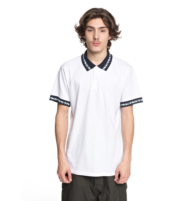 dcshoes, Dunbar - Camisa Polo para Hombre, SNOW WHITE (wbb0) 0 Dunbar - Camisa Polo para Hombre Blanco EDYKT03380 DC Shoes