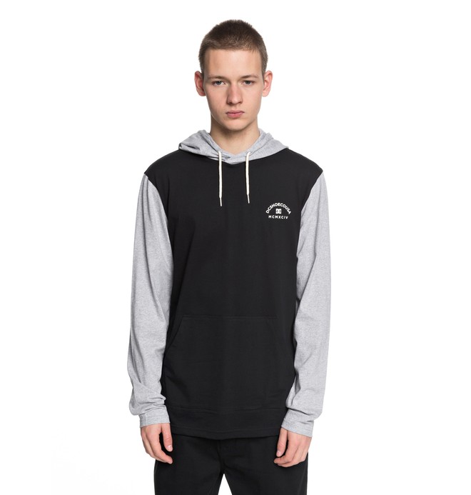 dcshoes, Men's Rellin 2 Hooded Long Sleeve Tee, BLACK (kvj0) 0 Men's Rellin 2 Hooded Long Sleeve Tee Black EDYKT03391 DC Shoes
