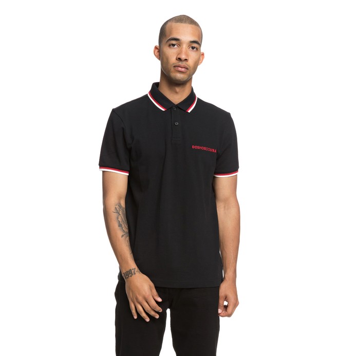 dcshoes, Lakebay Short Sleeve Polo Shirt, BLACK (kvj0) 0 Lakebay Short Sleeve Polo Shirt Black EDYKT03411 DC Shoes