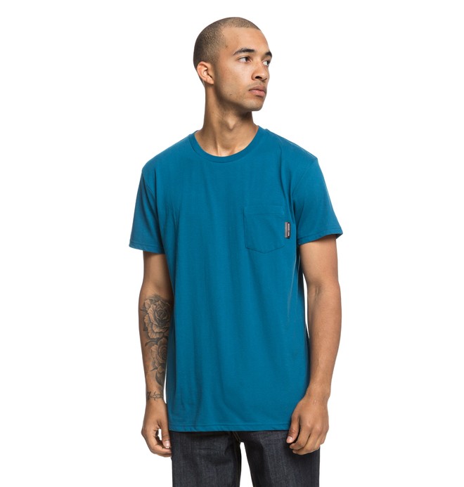 dcshoes, Basic - T-shirt avec poche pour Homme, CORSAIR (brr0) 0 Basic - T-shirt avec poche pour Homme Bleu EDYKT03415 DC Shoes