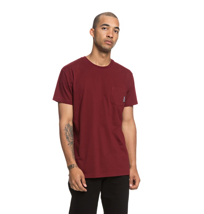 dcshoes, Basic Pocket Tee, CABERNET (rzf0) 0 Basic Pocket Tee Red EDYKT03415 DC Shoes