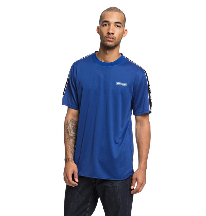 dcshoes, Men's Thomhill Short Sleeve Football Tee, SODALITE BLUE (byb0) 0 Men's Thomhill Short Sleeve Football Tee Blue EDYKT03423 DC Shoes