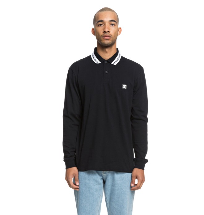 dcshoes, Brookings - Polo à manches longues pour Homme, BLACK (kvj0) 0 Brookings - Polo à manches longues pour Homme Noir EDYKT03425 DC Shoes