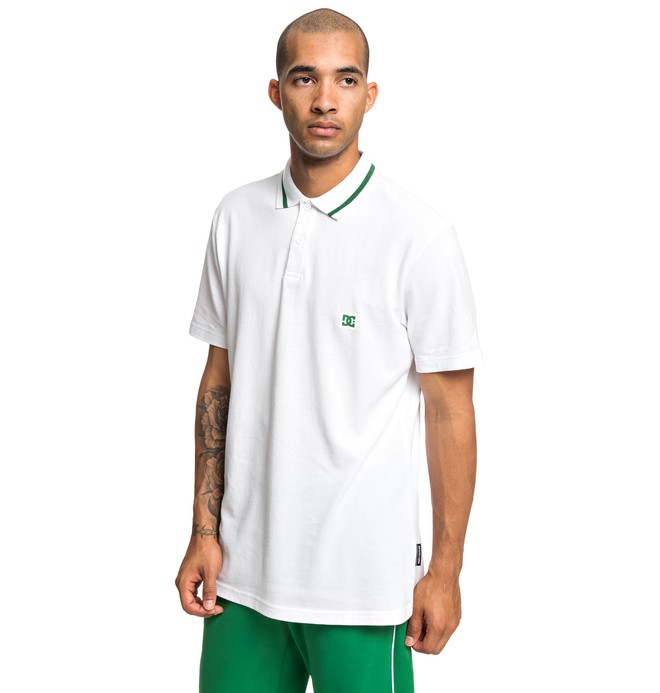 dcshoes, New Lakebay Short Sleeve Polo Shirt, SNOW WHITE (wbb0) 0 New Lakebay Short Sleeve Polo Shirt White EDYKT03456 DC Shoes
