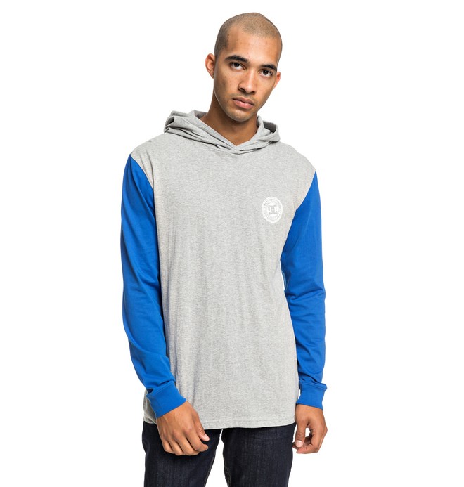 dcshoes, Rellin Long Sleeve Hooded Top, GREY HEATHER (knfh) 0 Rellin Long Sleeve Hooded Top Black EDYKT03457 DC Shoes