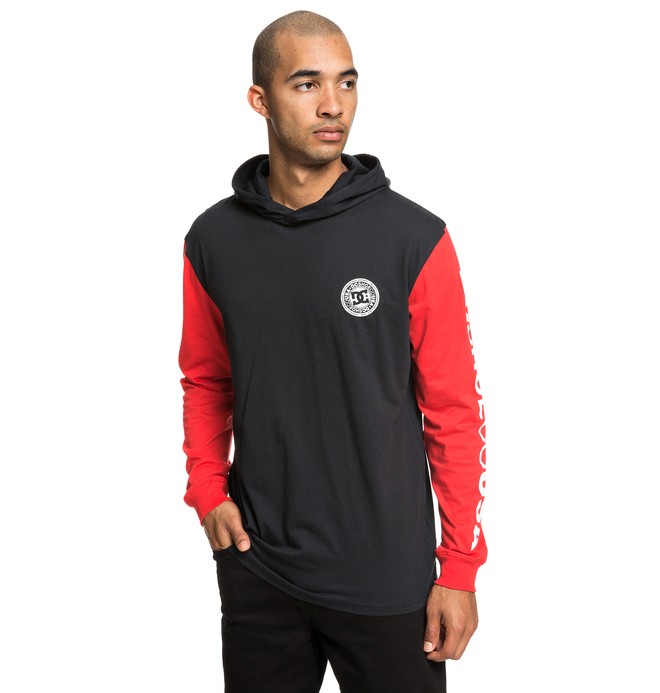 dcshoes, Rellin Long Sleeve Hooded Top, BLACK (kvj0) 0 Rellin Long Sleeve Hooded Top Black EDYKT03457 DC Shoes