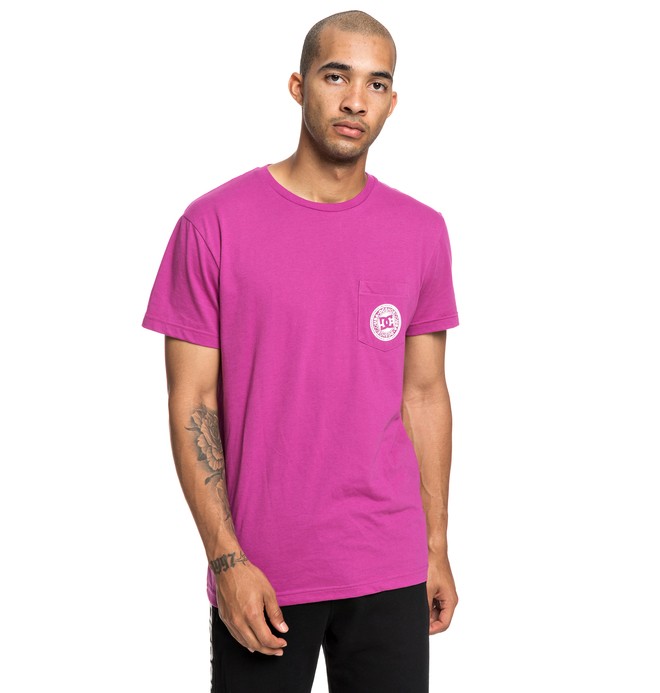 dcshoes, Basic - T-shirt pour Homme, VIVID VIOLA (mnf0) 0 Basic - T-shirt pour Homme Rose EDYKT03458 DC Shoes