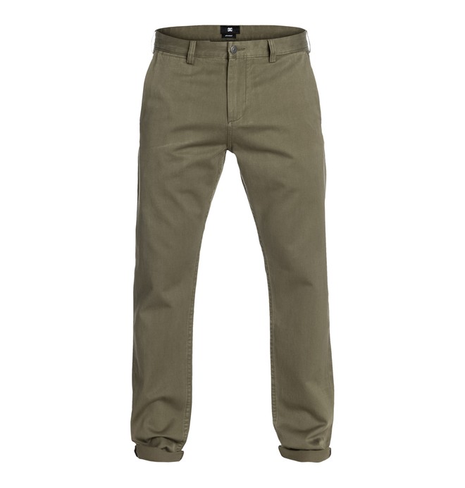 dcshoes, DC Selvedge Taper Chino 32" Inseam Pants, STONE GRAY (cpn0) 0 DC Selvedge Taper Chino 32" Inseam Pants EDYNP03002 DC Shoes