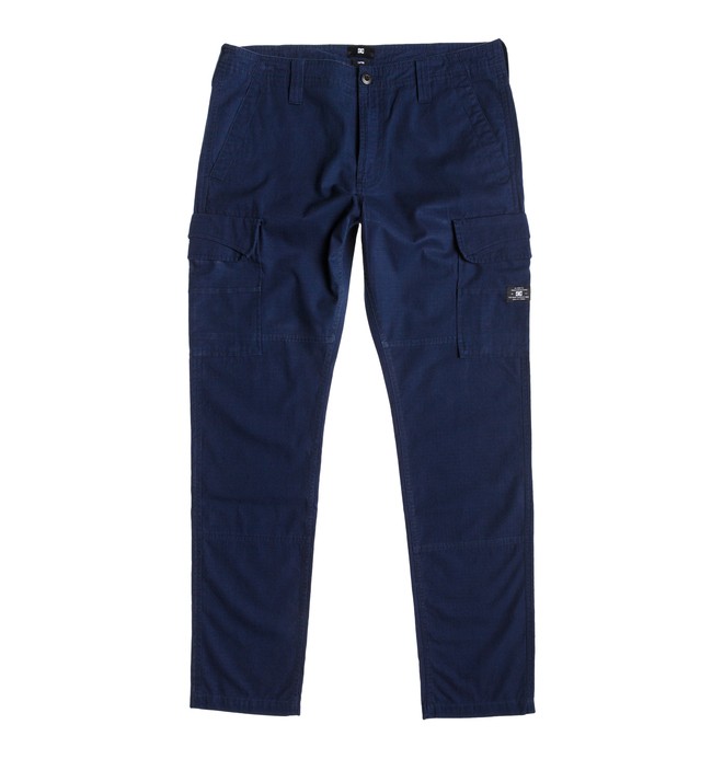 dcshoes, Ripstop Cargo Taper 32" Inseam Pants, INDIGO (btn0) 0 Ripstop Cargo Taper 32" Inseam Pants EDYNP03035 DC Shoes