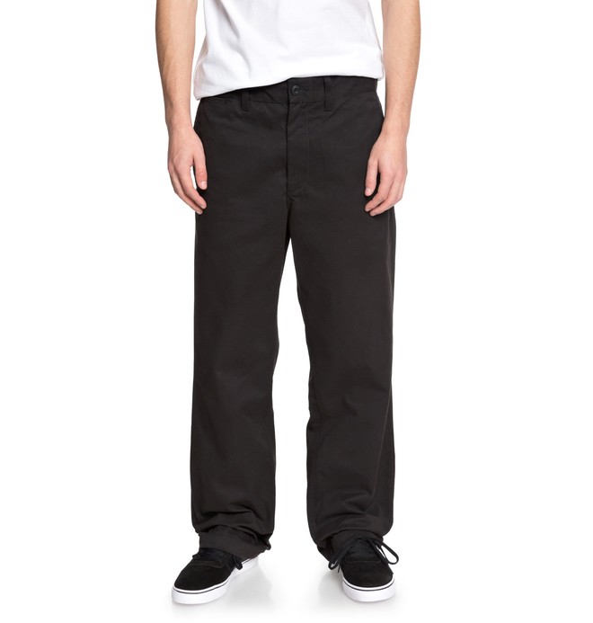 dcshoes, Men's Alive Set Baggy Chinos, BLACK (kvj0) 0 Men's Alive Set Baggy Chinos Black EDYNP03126 DC Shoes