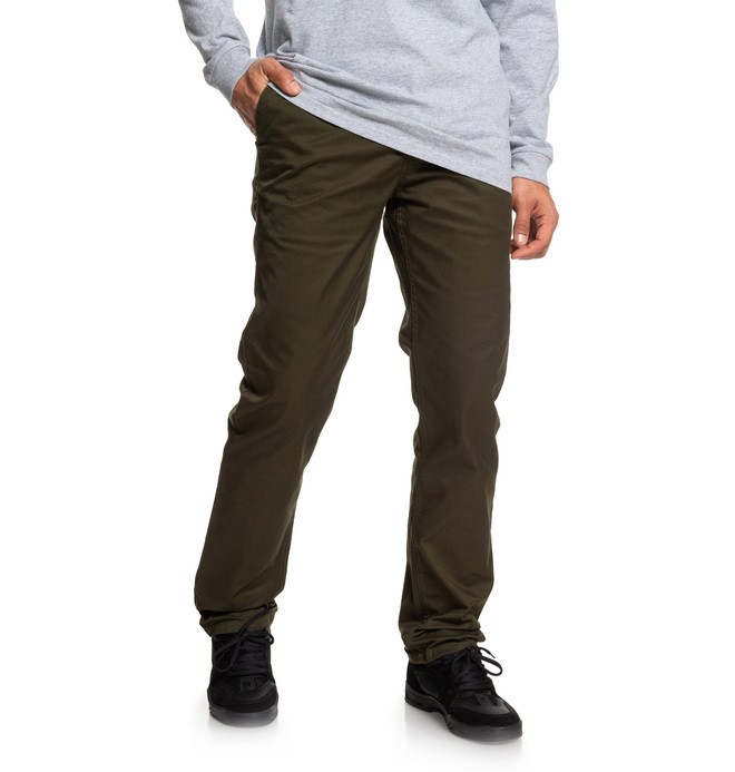 dcshoes, Worker Straight Fit Jeans, DARK OLIVE (kry0) 0 Worker Straight Fit Jeans Black EDYNP03136 DC Shoes