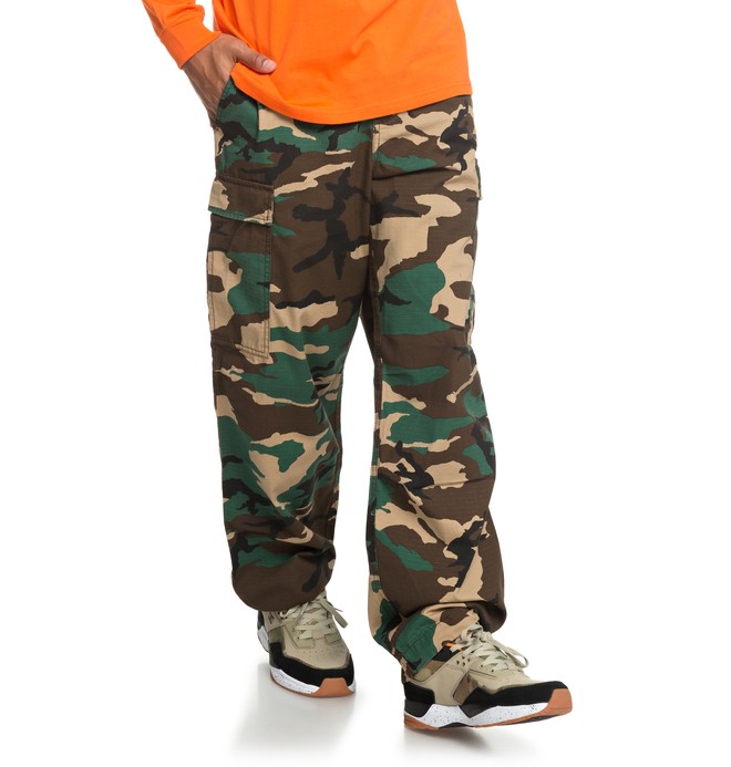 dcshoes, Infield - Military Cargo Trousers for Men, CAMO (grw6) 0 Infield - Military Cargo Trousers for Men Green EDYNP03140 DC Shoes