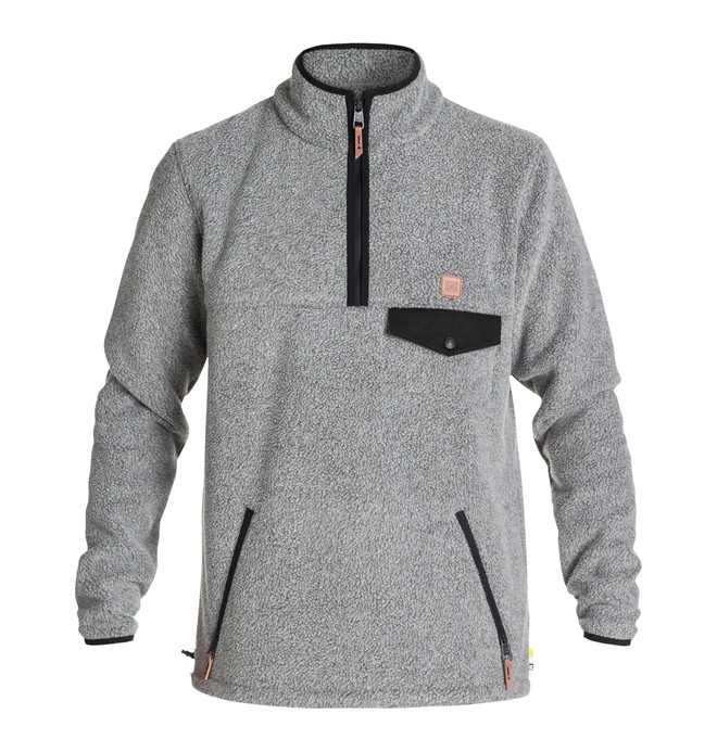 dcshoes, Men's Calumet Half-Zip Polar Fleece, HEATHER PEWTER (bev0) 0 Men's Calumet Half-Zip Polar Fleece EDYPF03009 DC Shoes