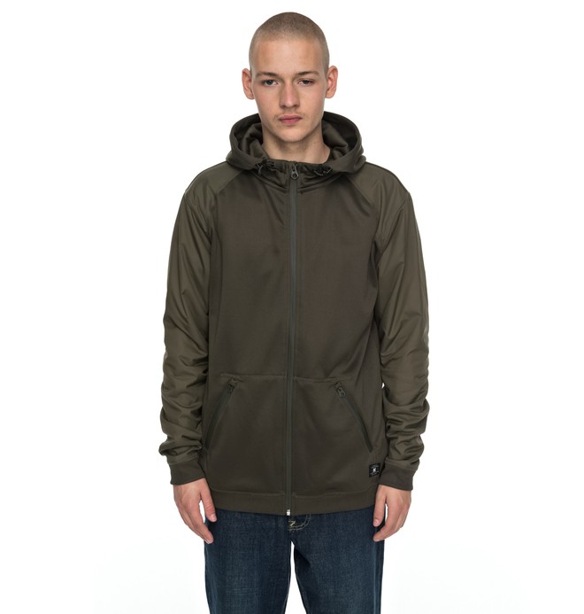 dcshoes, Men's Wentley Zipper Up Polar Fleece, FATIGUE GREEN (cqy0) 0 Men's Wentley Zipper Up Polar Fleece Brown EDYPF03023 DC Shoes