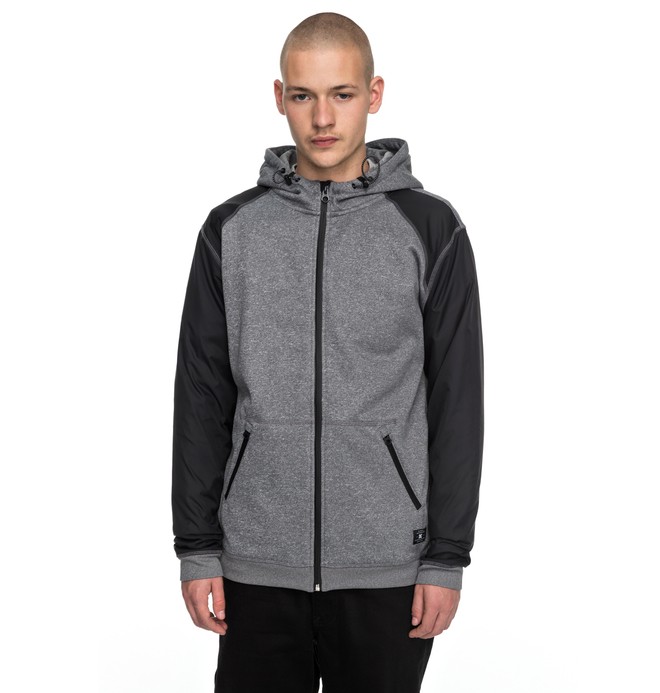 dcshoes, Wentley - Forro polar con cremallera para Hombre, CHARCOAL HEATHER (kteh) 0 Wentley - Forro polar con cremallera para Hombre Negro EDYPF03023 DC Shoes