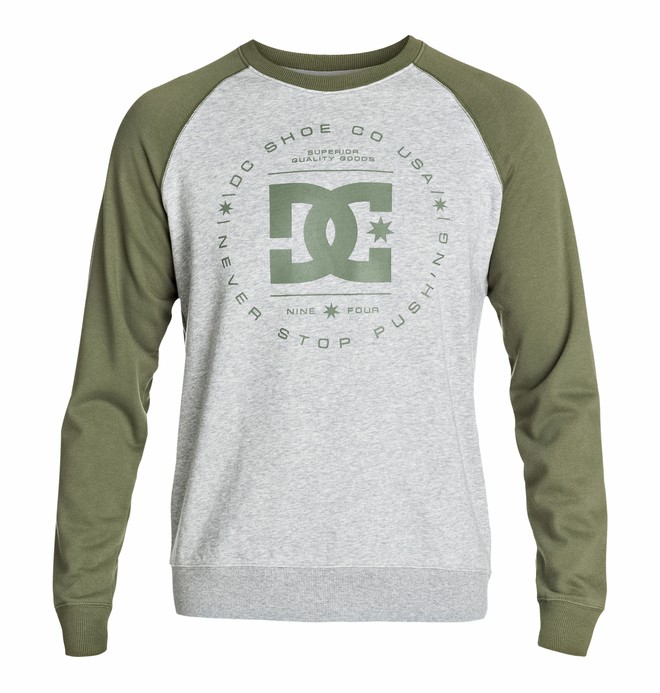 dcshoes, Rebuilt Crew Raglan, MILITARY (gph0) 0 Rebuilt Crew Raglan EDYSF03046 DC Shoes