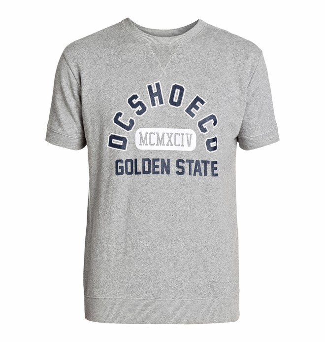 dcshoes, Men's Pepper Short Sleeve Crew Sweatshirt, HEATHER GREY (knfh) 0 Men's Pepper Short Sleeve Crew Sweatshirt EDYSF03055 DC Shoes