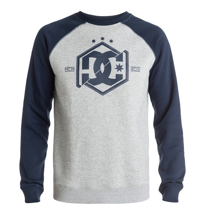 dcshoes, Men's Hepta Raglan Crew Sweatshirt, BLUE IRIS (btl0) 0 Men's Hepta Raglan Crew Sweatshirt EDYSF03078 DC Shoes