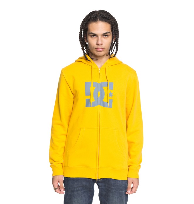 dcshoes, Star - Sudadera con Capucha y Cremallera para Hombre, OLD GOLD/ FIRED BRICK (xyyr) 0 Star - Sudadera con Capucha y Cremallera para Hombre Amarillo EDYSF03108 DC Shoes