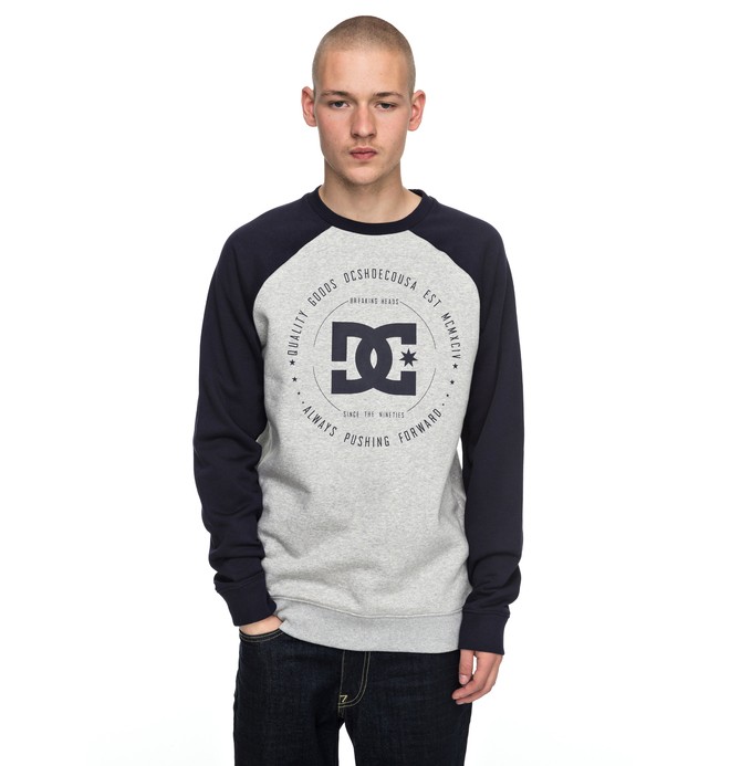 dcshoes, Rebuilt Raglan - Sweat, GREY HEATHER (knfh) 0 Rebuilt Raglan - Sweat Noir EDYSF03122 DC Shoes
