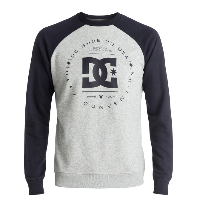 dcshoes, Rebuilt Raglan - Sweat, DARK INDIGO/HEATHER GREY (xbbs) 0 Rebuilt Raglan - Sweat EDYSF03122 DC Shoes