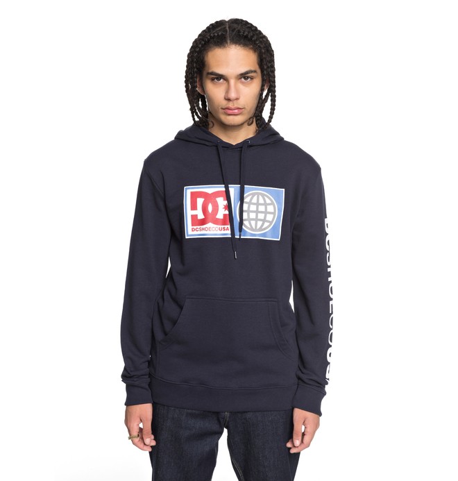 dcshoes, Men's Global Salute Hoodie, DARK INDIGO (byj0) 0 Men's Global Salute Hoodie Blue EDYSF03152 DC Shoes