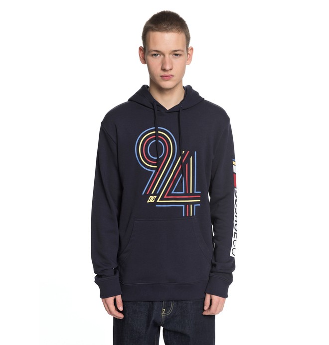 dcshoes, Cycles Lines - Sudadera con Capucha para Hombre, DARK INDIGO (byj0) 0 Cycles Lines - Sudadera con Capucha para Hombre Azul EDYSF03153 DC Shoes