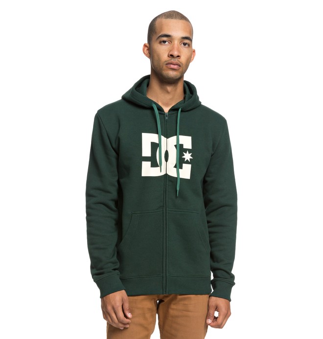 dcshoes, Star - Zip-Up Hoodie for Men, PINE GROVE (gzf0) 0 Star - Zip-Up Hoodie for Men Green EDYSF03173 DC Shoes