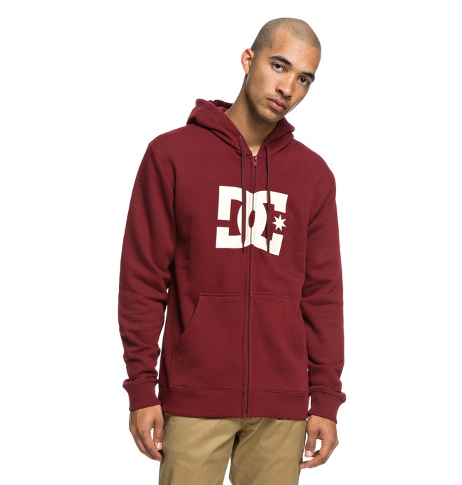 dcshoes, Star - Sudadera con capucha y cremallera para Hombre, CABERNET (rzf0) 0 Star - Sudadera con capucha y cremallera para Hombre Rojo EDYSF03173 DC Shoes